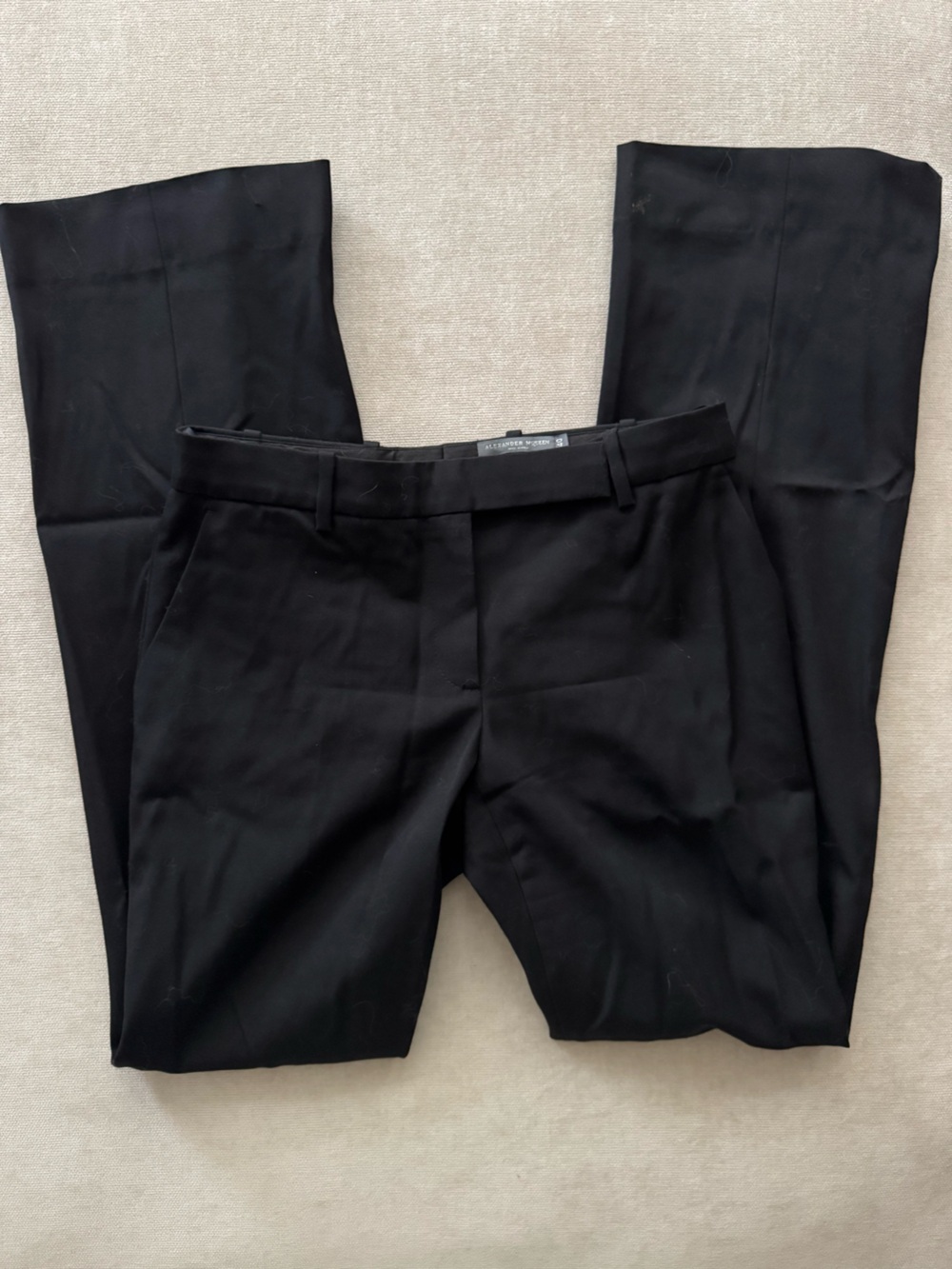 Alexander McQueen Black Women's Boot Cut Dress Pants